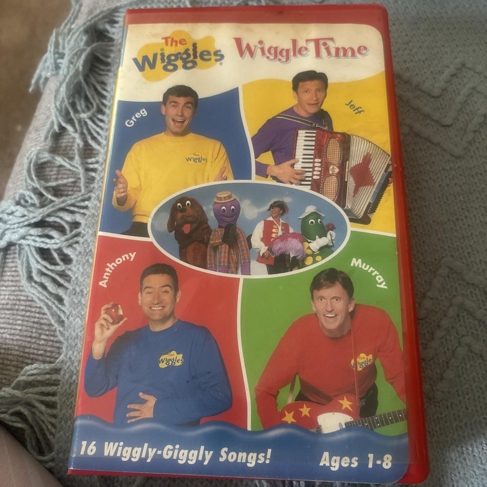 The Wiggles Wiggle Time VHS, 2000) Vintage Collectible 16 Songs